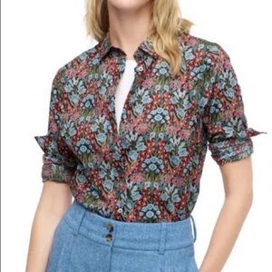 J.Crew Liberty London Primrose Floral Buttondown Perfect Shirt 12